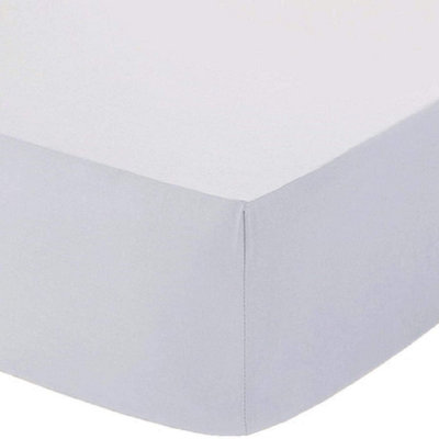 B&Q -  Fitted Sheet 200 Thread Count 100% Egyptian Cotton Extra Deep 40Cm Bed Sheet