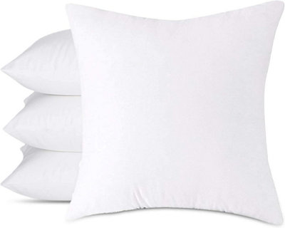 Homes & Linen Cushion Inner Pads Square Insert Fillers- Pack Of 4 Anti-Allergy Cushion Stuffer Inserts 23X23 from B&Q