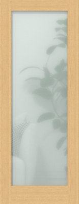 Green & Taylor Oak Shaker 1 Lite Frosted GlassPrefinished Internal Door from B&Q