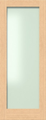 Green & Taylor Oak Shaker 1 Lite Frosted Glass Internal Door from B&Q