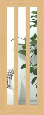 Green & Taylor Aston Oak Clear Glass Internal Door from B&Q
