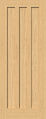 Green & Taylor Aston Oak 3 Panel Internal Door from B&Q