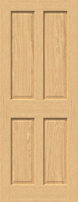 Green & Taylor Traditional Oak 4 Panel Internal Door from B&Q