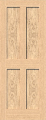 Green & Taylor Victorian Oak Shaker 4 Panel Internal Door from B&Q