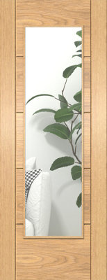 Green & Taylor Oak Ladder 1 Lite Clear GlassPrefinished Internal Door from B&Q