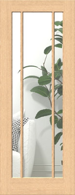 Green & Taylor Worcester Oak 3 Lite Clear Glass Internal Door from B&Q