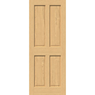 Green & Taylor Traditional Oak 4 PanelPrefinished Fd30 Fire Door from B&Q