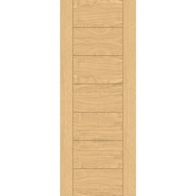 Green & Taylor Oak 7 PanelPrefinished Fd30 Fire Door from B&Q