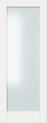 Green & Taylor White Primed Shaker 1 Lite Frosted Glass Internal Door from B&Q