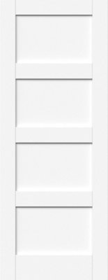 Green & Taylor White Primed Shaker 4 Panel Internal Door from B&Q