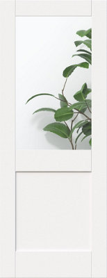 Green & Taylor White Shaker 2 Lite Clear GlassPrefinished Internal Door from B&Q