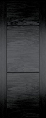 Green & Taylor Black Oak Ladder FlushPrefinished Internal Door from B&Q