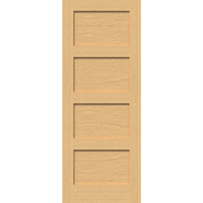Green & Taylor Oak Shaker 4 Panel Fd30 Fire Door from B&Q