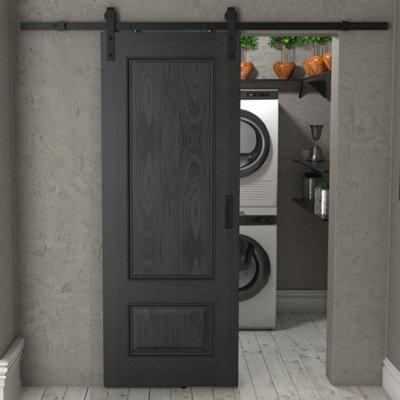Green & Taylor Cobham Black OakPrefinished Internal Sliding Barn Door from B&Q