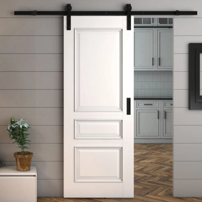 Green & Taylor Tunbridge WhitePrefinished Internal Sliding Barn Door from B&Q