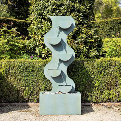 Primrose Monsanto Tiered Cascading Zinc Water Feature 122Cm