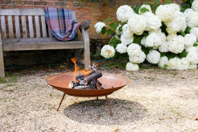 Primrose Corten Steel Fire Pit Round Bowl 61Cm Round from B&Q