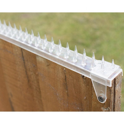 Pestbye Featherboard Thin Fence Spikes Cat Deterrent Anti Climb Clear Single from B&Q