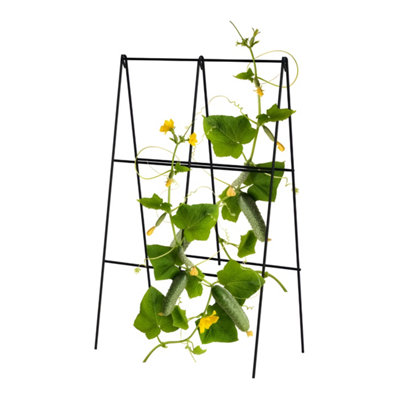 Primrose Folding A-Frame Cucumber Trellis In Powder Coated Steel Black 100Cm from B&Q