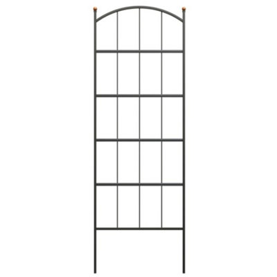 Primrose Modern Farmhouse Trellis Black With Copper Accent Finial Balls 190Cm from B&Q