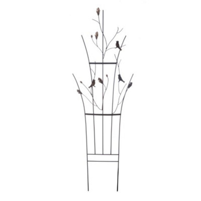 Primrose Curved Leaf And Bird Design With Brushed Bronze Accents 182Cm from B&Q