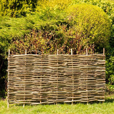 Primrose Hazel Hurdle Fence Panel Premium Woven Wattle Weave 6Ft X 2Ft