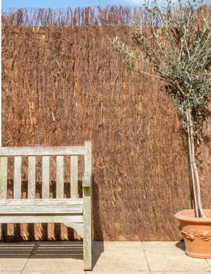 Papillon Brushwood Heather Thatch Natural Garden Screening Roll 3M X 1.2M from B&Q