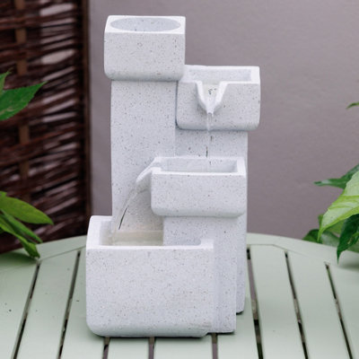 Primrose Modern Cascading Tabletop Water Feature With Led Lights from B&Q