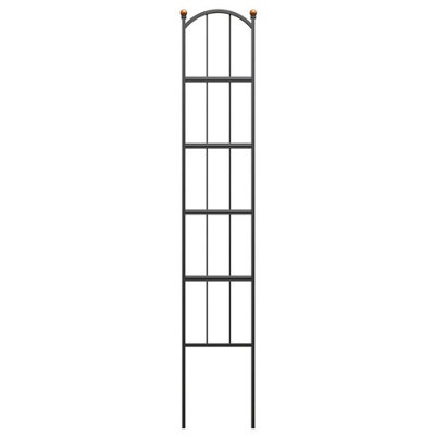 Primrose Farmhouse Black Pot Trellis Black With Copper Accent Finial Balls 1.5M from B&Q