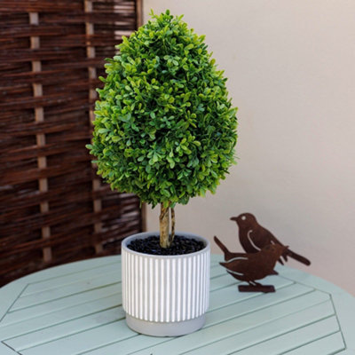 B&Q -  Artificial Tree In Decorative Cement Planter 51Cm