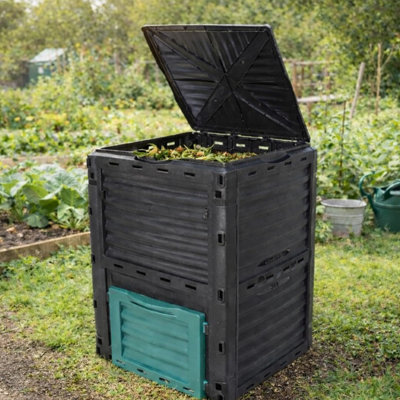 Primrose Large Plastic Garden Compost Bin Composter With Lid 300L from B&Q