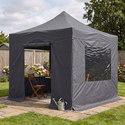 B&Q -  Full Set Of Charcoal Grey Sidewalls For 3M X 3M Pop Up Gazebo