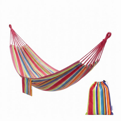 Primrose Unisex Multicolor Tropical Design Outdoor Garden Single Hammock Side Bag Attached - Image 3