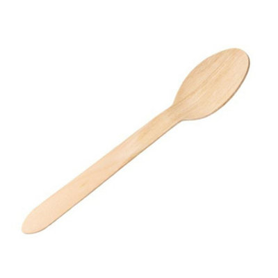 Utopia Economy Birch Wood Spoon 6.25Inch / 16CmPack Of 100 from B&Q