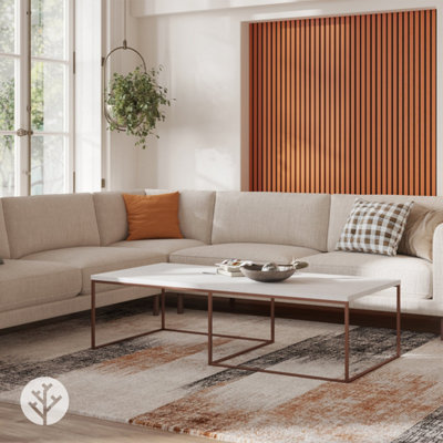 WVH Terracotta Wrapped Acoustic Wall Panels from B&Q