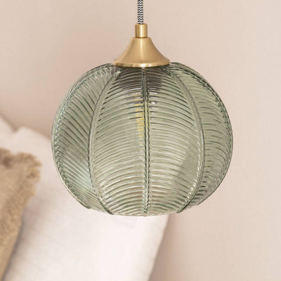 Edit Klimt Glass Ceiling Pendant Light Green from B&Q