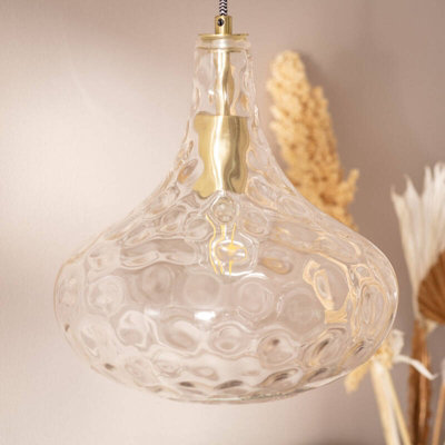 Edit Tassel Glass Ceiling Pendant Light Transparent from B&Q