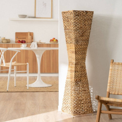 Edit Bijie Rattan Floor Lamp Natural from B&Q