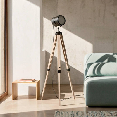 Edit Boes Floor Tripod Lamp Black from B&Q