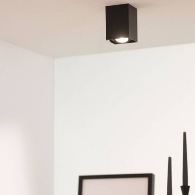 Edit Jasper Flush Ceiling Spotlight Black from B&Q