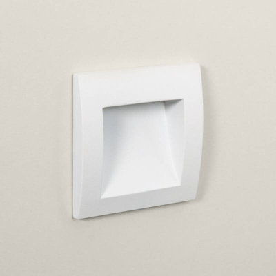 B&Q -  Leif 4W Led Outdoor Square Recessed Wall Light  2700K Warm White