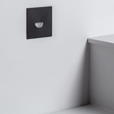 B&Q -  2W Guell Outdoor Recessed Square Led Wall Light  4000K Cool White