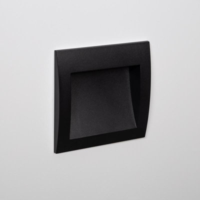 B&Q -  Natt 4W Led Outdoor Square Recessed Wall Light  4000K Cool White