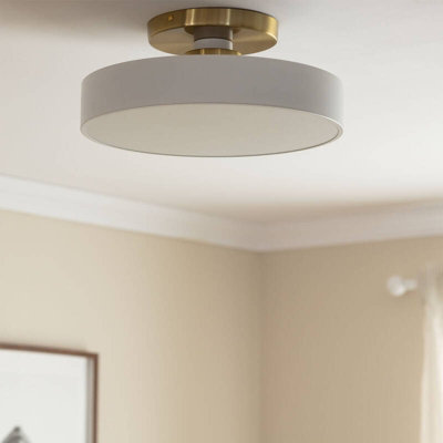 Edit Atenea Semi Flush Ceiling Light White from B&Q