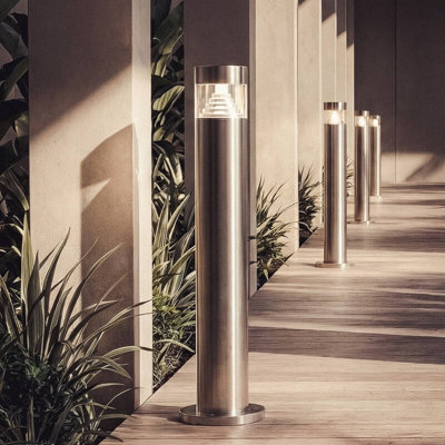 B&Q - Inti  6W Led Outdoor Bollard Light 50Cm  3000K Warm White