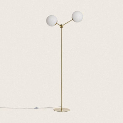 Edit Moonlight 2 Light Floor Lamp Gold from B&Q
