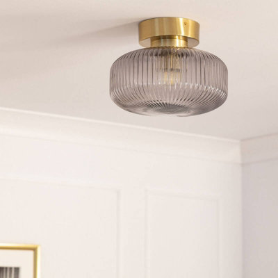 Edit Lampara Flush Ceiling Light Gold from B&Q