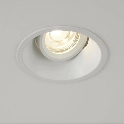 Envirolight Slimline Deep Recessed Fire Rated Adjustable Downlight Matt White from B&Q