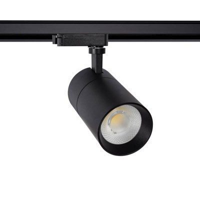 Lyco Single Circuit 20W Colour Selectable Cct Led Track Light New Mallet Black from B&Q