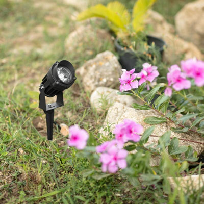B&Q -  Outdoor Rgb 10W Led Spotlight Vetusta Ip65 With Spike  Rgb